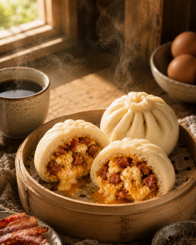 Morning Collection cheese and bacon breakfast buns